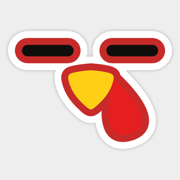 Turkey Face Costume T-Shirt Sticker by SusurrationStudio